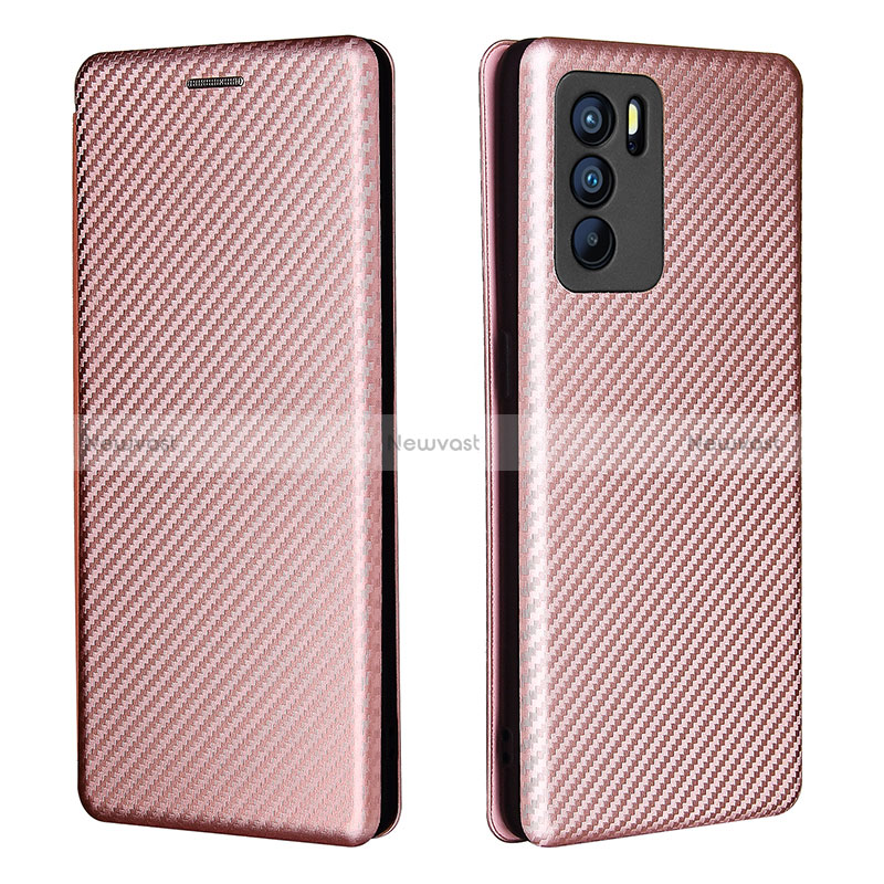 Leather Case Stands Flip Cover Holder L02Z for Oppo Reno6 Pro 5G India