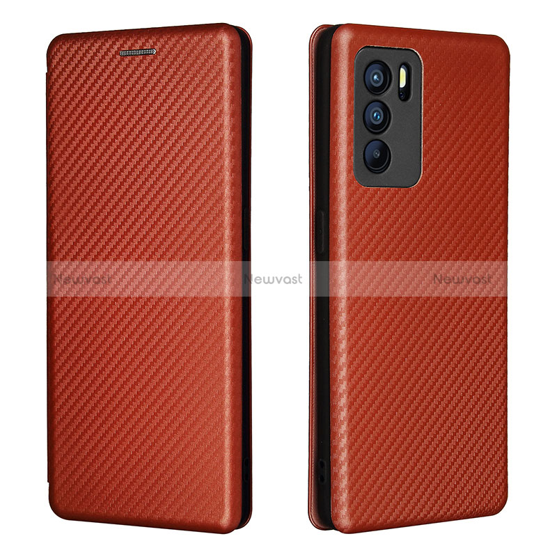 Leather Case Stands Flip Cover Holder L02Z for Oppo Reno6 Pro 5G India