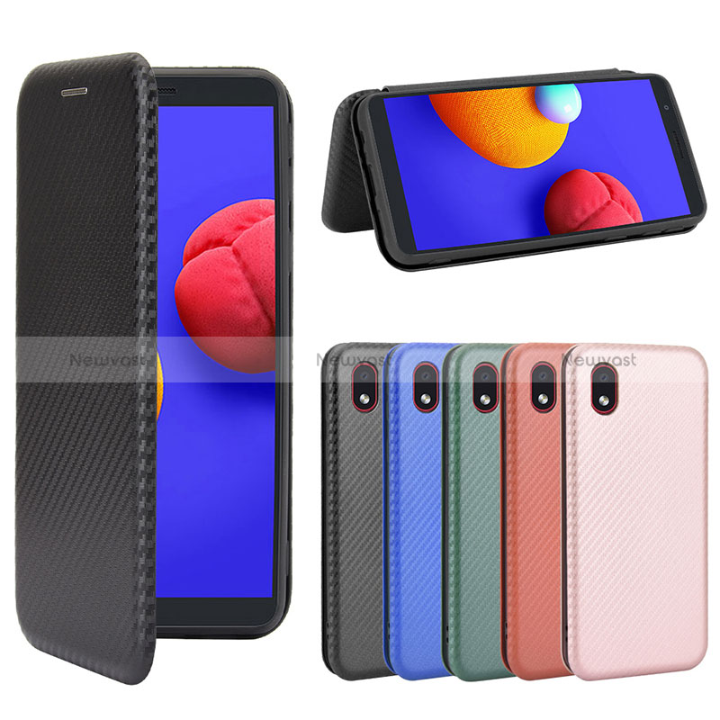 Leather Case Stands Flip Cover Holder L02Z for Samsung Galaxy A01 Core