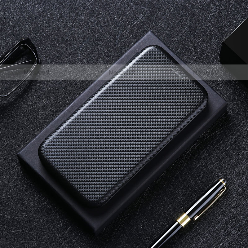 Leather Case Stands Flip Cover Holder L02Z for Samsung Galaxy A02s Black