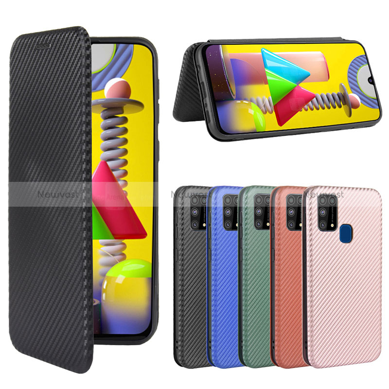 Leather Case Stands Flip Cover Holder L02Z for Samsung Galaxy M31 Prime Edition