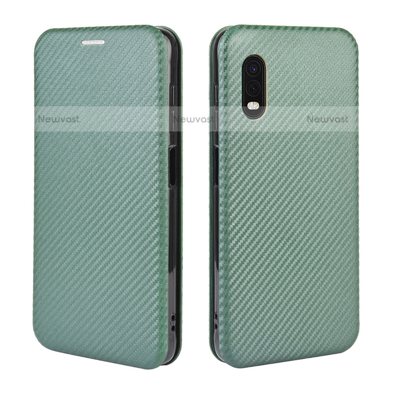 Leather Case Stands Flip Cover Holder L02Z for Samsung Galaxy XCover Pro Green