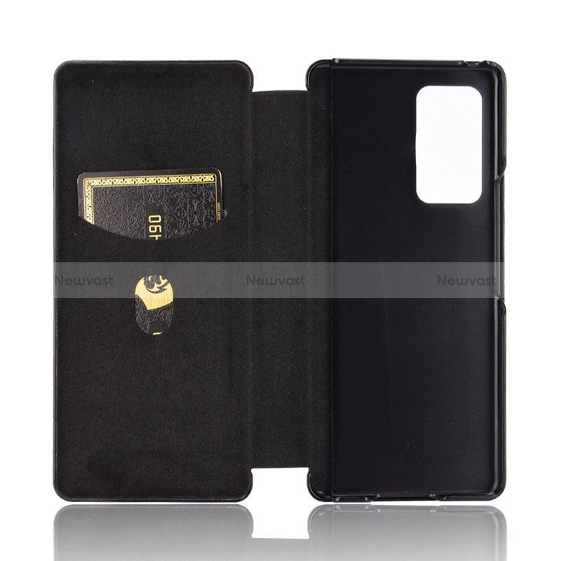 Leather Case Stands Flip Cover Holder L02Z for Samsung Galaxy Z Fold2 5G