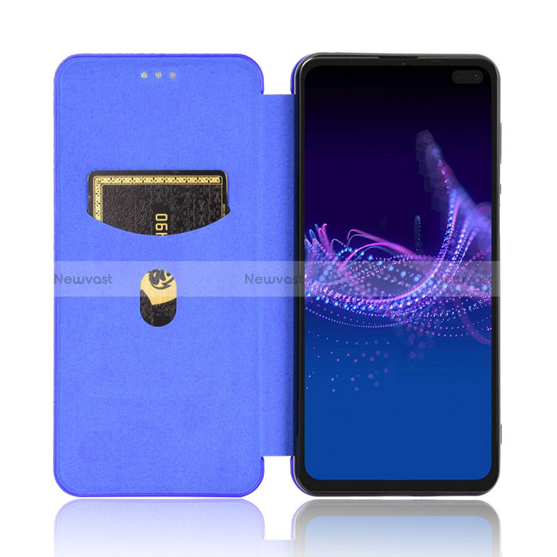 Leather Case Stands Flip Cover Holder L02Z for Sharp Aquos Sense4 Plus