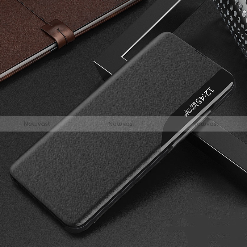 Leather Case Stands Flip Cover Holder L03 for Oppo Find X3 5G Black