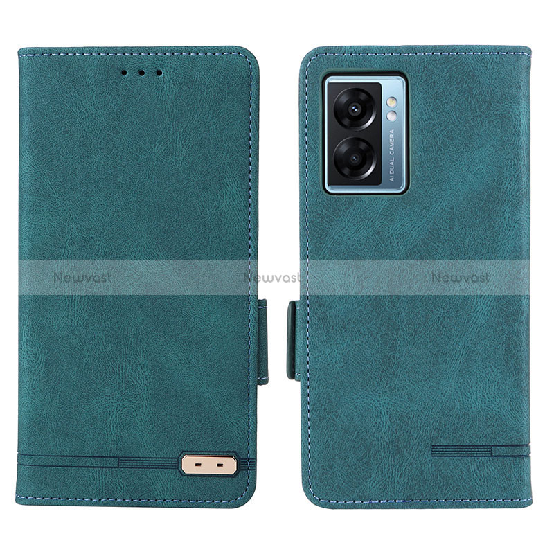 Leather Case Stands Flip Cover Holder L03Z for Oppo A56S 5G