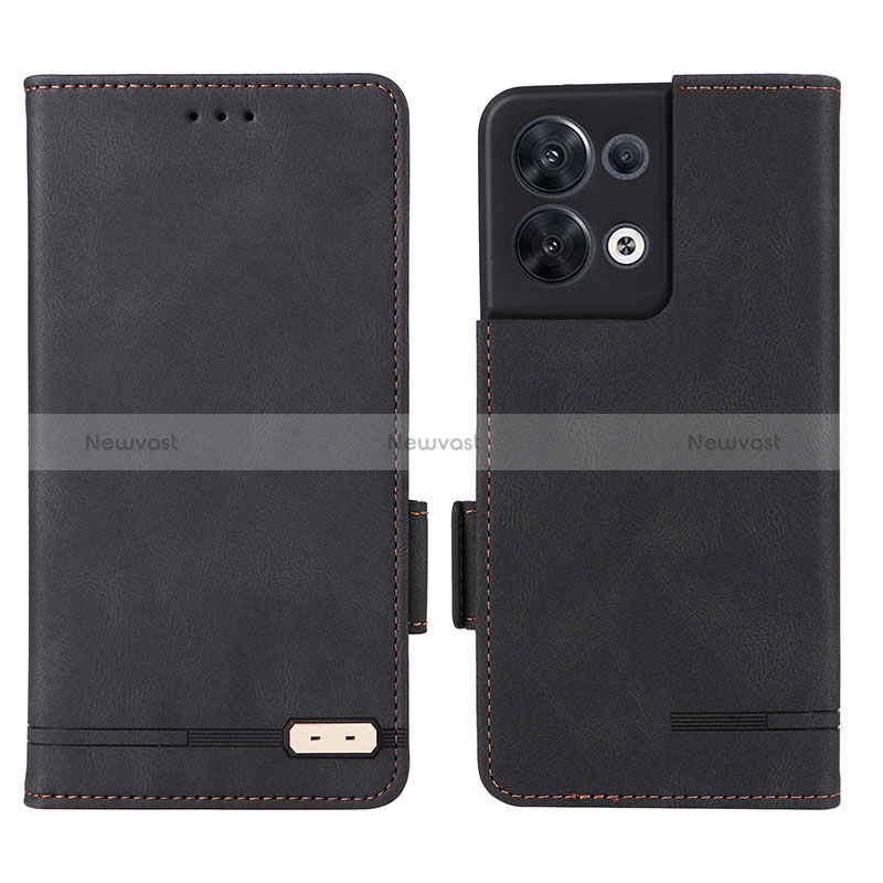 Leather Case Stands Flip Cover Holder L03Z for Oppo Reno8 5G