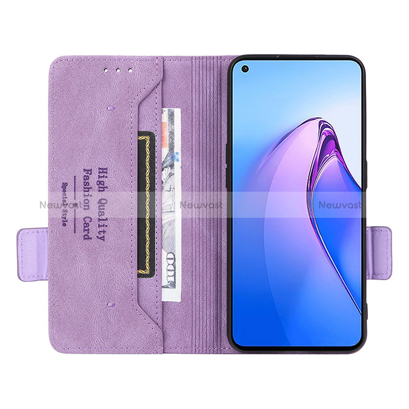 Leather Case Stands Flip Cover Holder L03Z for Oppo Reno8 5G