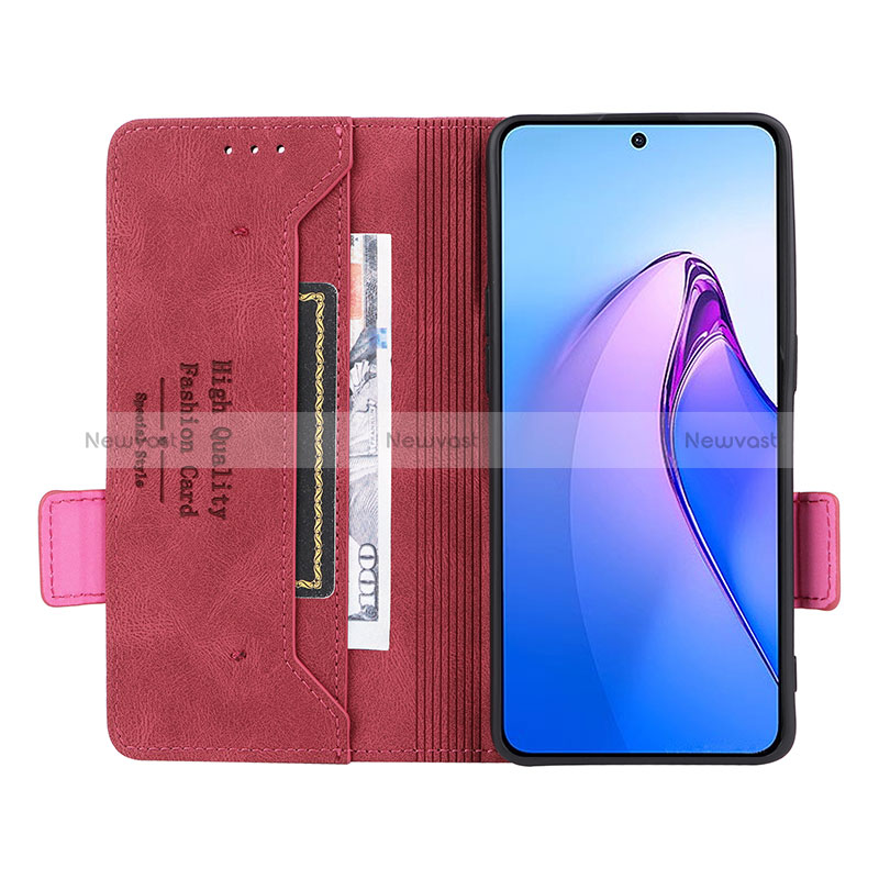 Leather Case Stands Flip Cover Holder L03Z for Oppo Reno8 Pro 5G