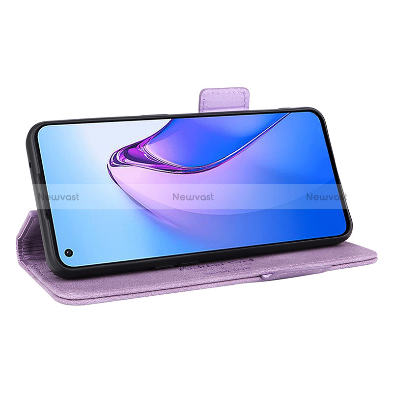 Leather Case Stands Flip Cover Holder L03Z for Oppo Reno9 5G