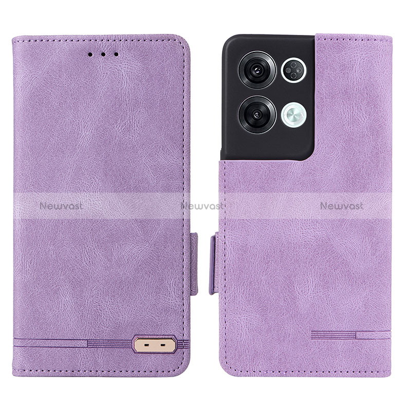 Leather Case Stands Flip Cover Holder L03Z for Oppo Reno9 Pro+ Plus 5G