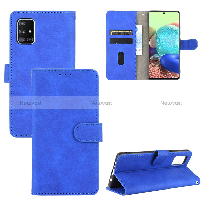 Leather Case Stands Flip Cover Holder L03Z for Samsung Galaxy A71 5G