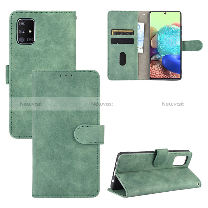 Leather Case Stands Flip Cover Holder L03Z for Samsung Galaxy A71 5G