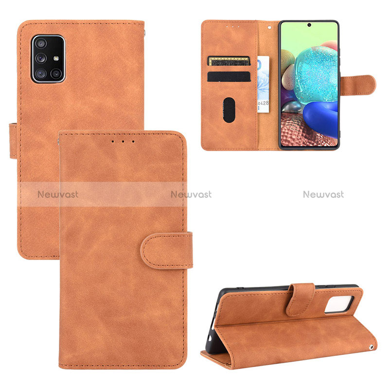 Leather Case Stands Flip Cover Holder L03Z for Samsung Galaxy A71 5G