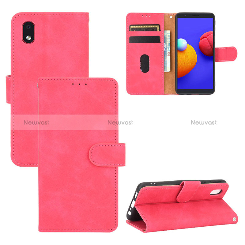 Leather Case Stands Flip Cover Holder L03Z for Samsung Galaxy M01 Core