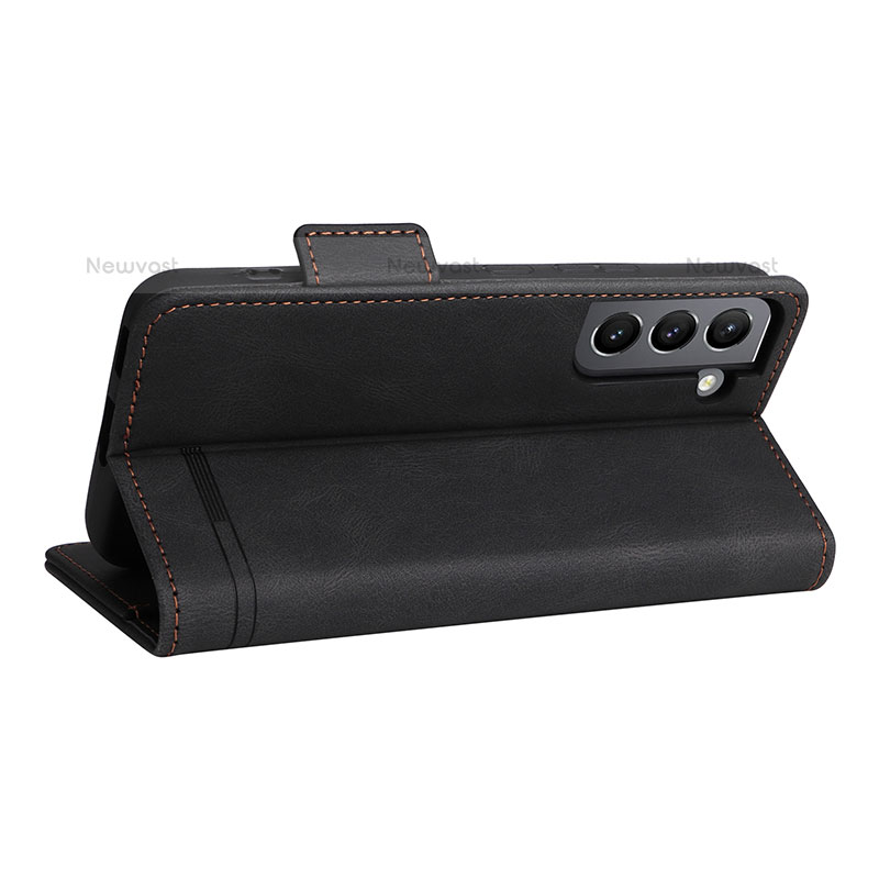 Leather Case Stands Flip Cover Holder L03Z for Samsung Galaxy S22 5G
