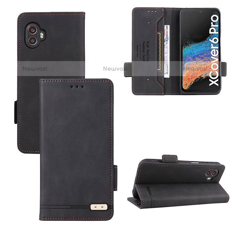 Leather Case Stands Flip Cover Holder L03Z for Samsung Galaxy XCover 6 Pro 5G