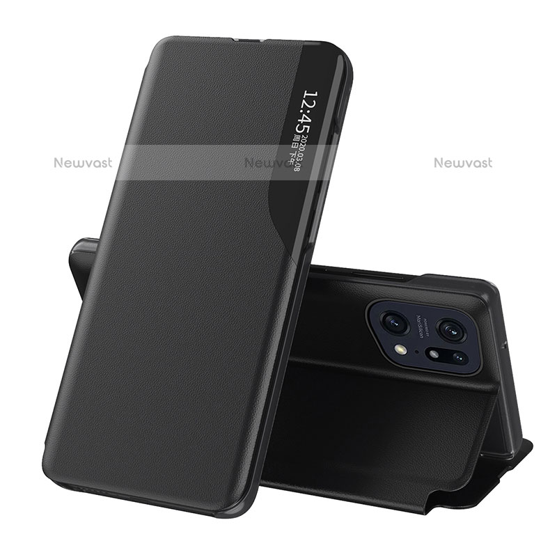 Leather Case Stands Flip Cover Holder L04 for Oppo Find X5 Pro 5G