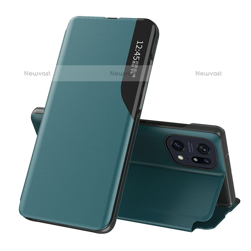 Leather Case Stands Flip Cover Holder L04 for Oppo Find X5 Pro 5G