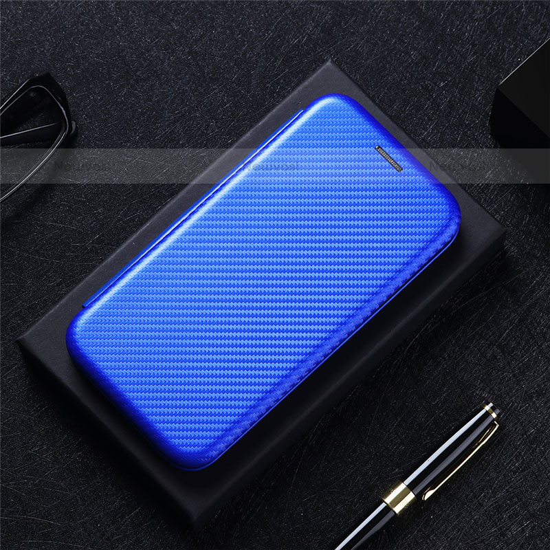 Leather Case Stands Flip Cover Holder L04 for Xiaomi Mi 12 Ultra 5G Blue