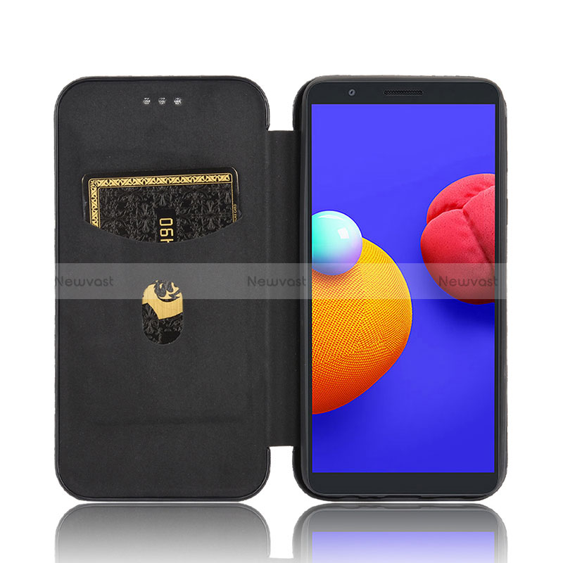 Leather Case Stands Flip Cover Holder L04Z for Samsung Galaxy A01 Core