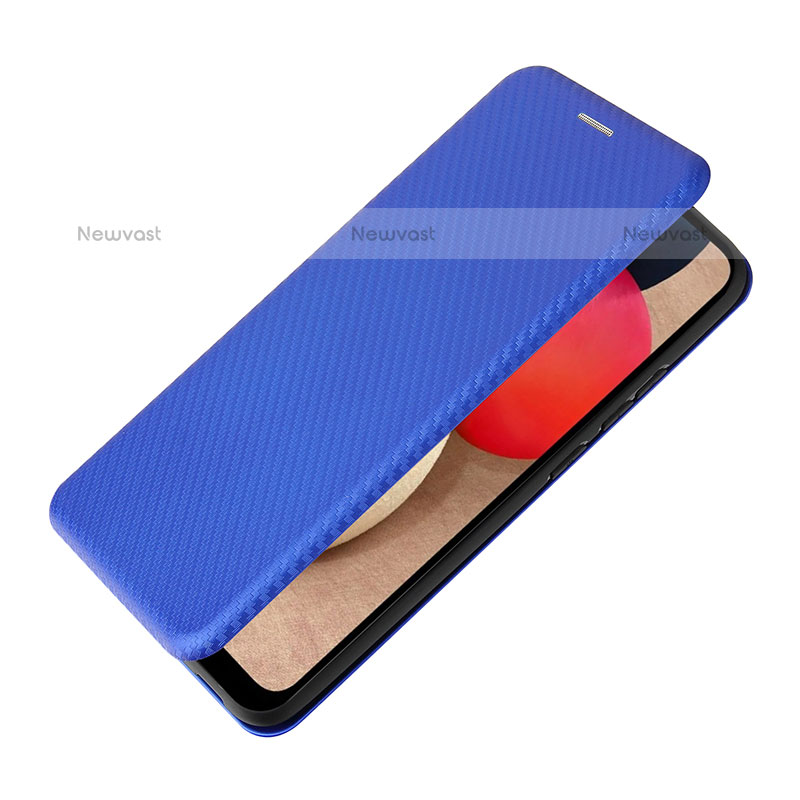 Leather Case Stands Flip Cover Holder L04Z for Samsung Galaxy A02s