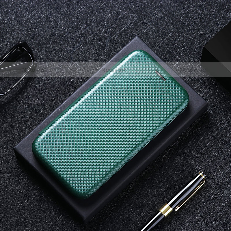 Leather Case Stands Flip Cover Holder L04Z for Samsung Galaxy A71 4G A715 Green