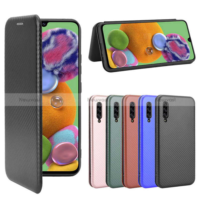 Leather Case Stands Flip Cover Holder L04Z for Samsung Galaxy A90 5G