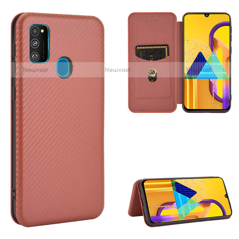 Leather Case Stands Flip Cover Holder L04Z for Samsung Galaxy M30s