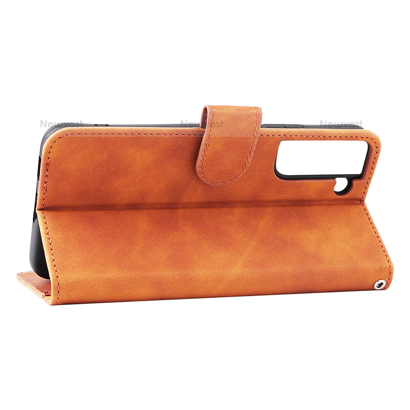 Leather Case Stands Flip Cover Holder L04Z for Samsung Galaxy S21 FE 5G