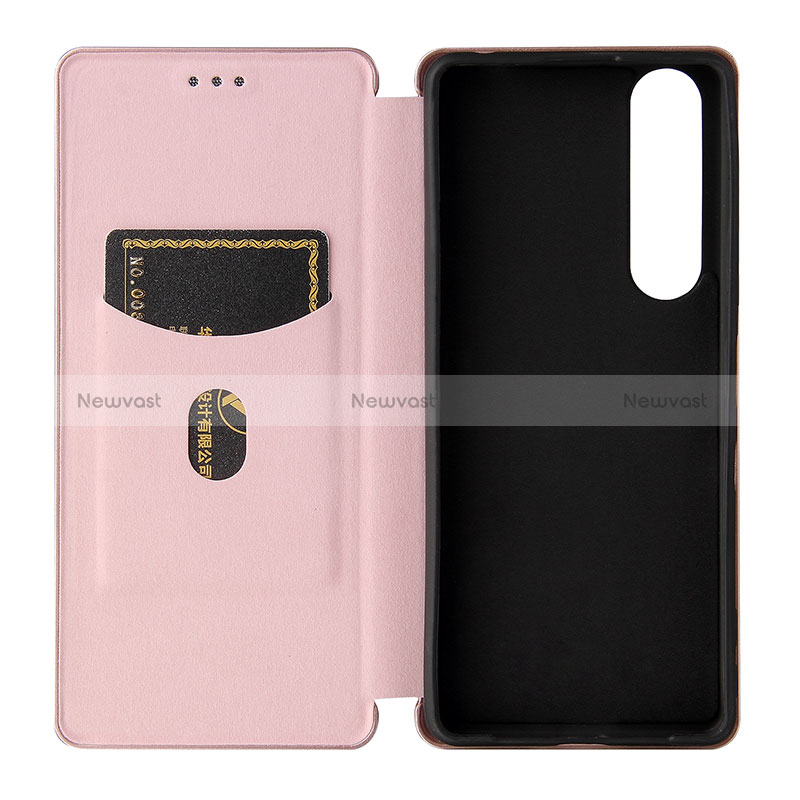 Leather Case Stands Flip Cover Holder L04Z for Sony Xperia 1 III