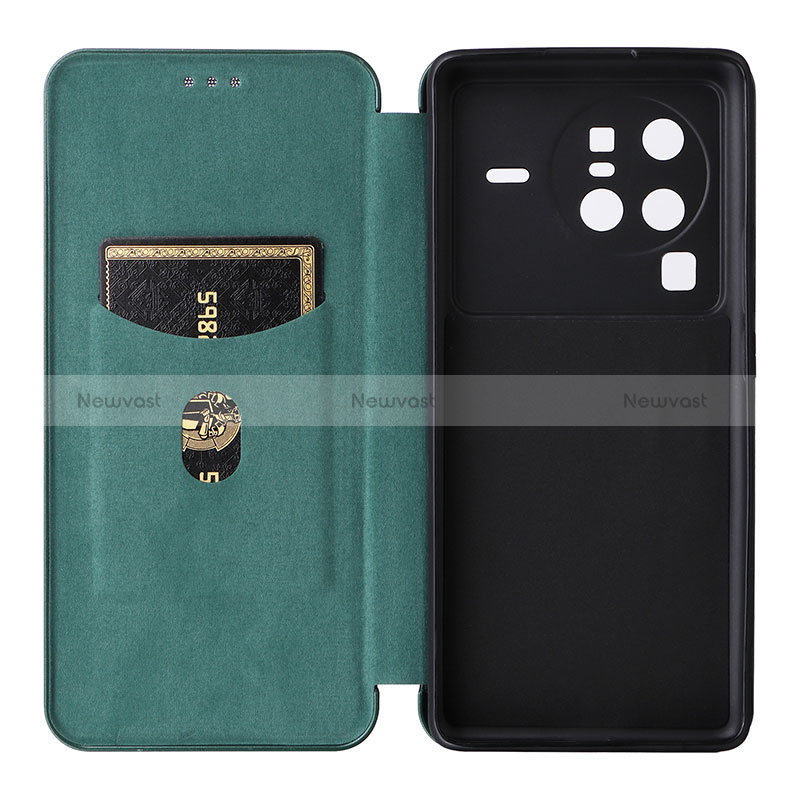 Leather Case Stands Flip Cover Holder L04Z for Vivo X80 Pro 5G