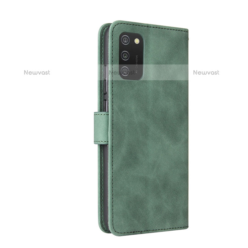 Leather Case Stands Flip Cover Holder L05Z for Samsung Galaxy A02s Green