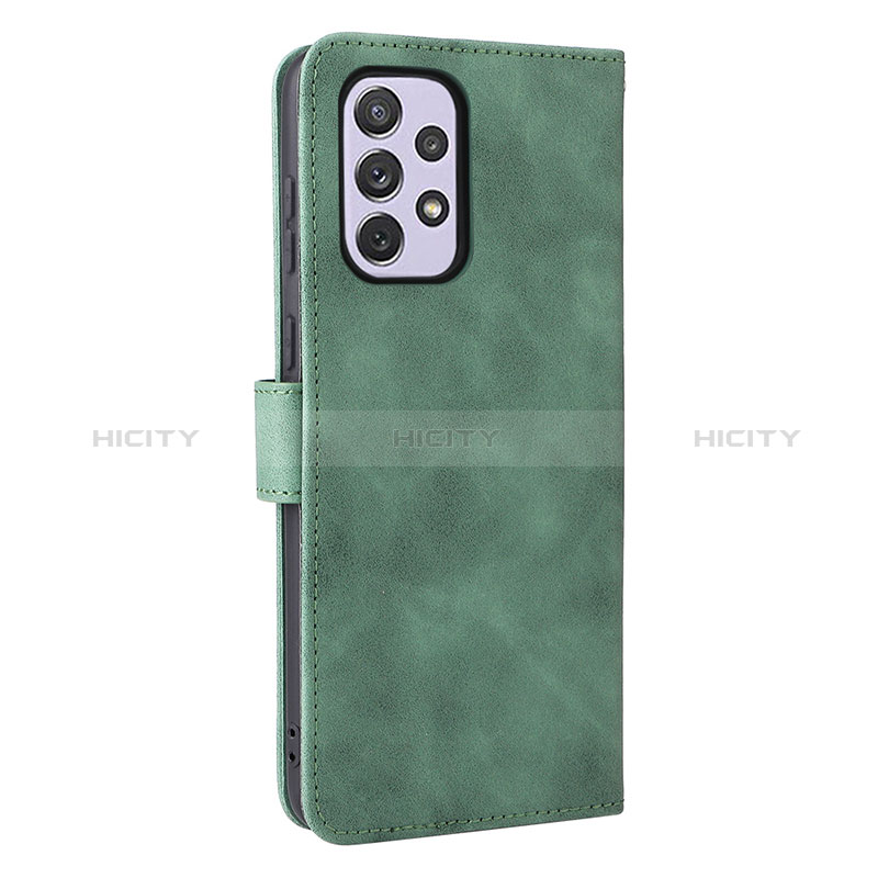 Leather Case Stands Flip Cover Holder L05Z for Samsung Galaxy A73 5G Green