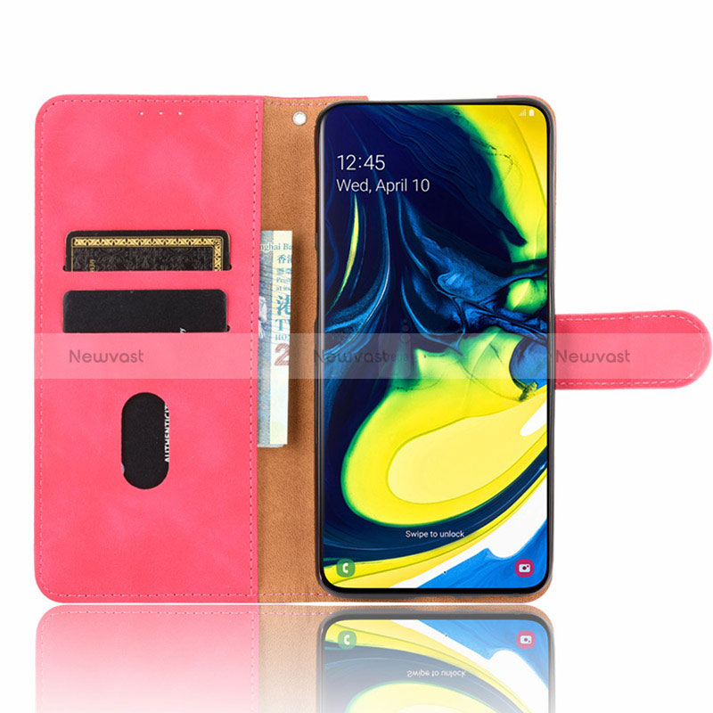 Leather Case Stands Flip Cover Holder L05Z for Samsung Galaxy A80