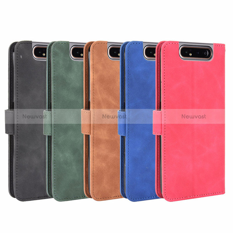 Leather Case Stands Flip Cover Holder L05Z for Samsung Galaxy A80