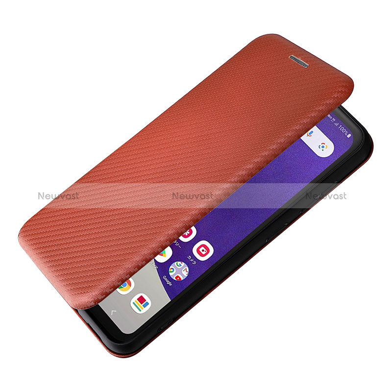Leather Case Stands Flip Cover Holder L06Z for Samsung Galaxy A22 5G SC-56B