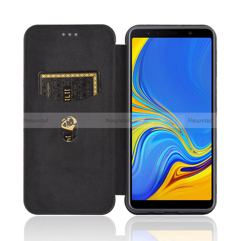 Leather Case Stands Flip Cover Holder L06Z for Samsung Galaxy A7 (2018) A750