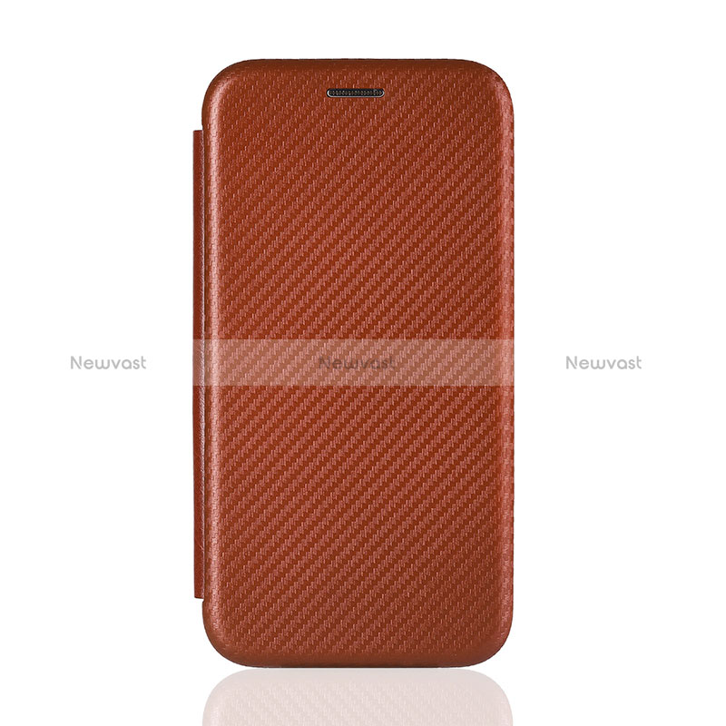 Leather Case Stands Flip Cover Holder L06Z for Samsung Galaxy A71 5G Brown