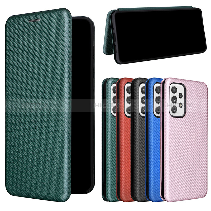 Leather Case Stands Flip Cover Holder L06Z for Samsung Galaxy A73 5G