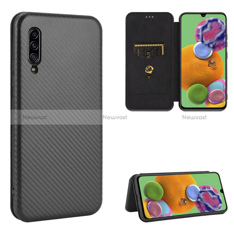 Leather Case Stands Flip Cover Holder L06Z for Samsung Galaxy A90 5G
