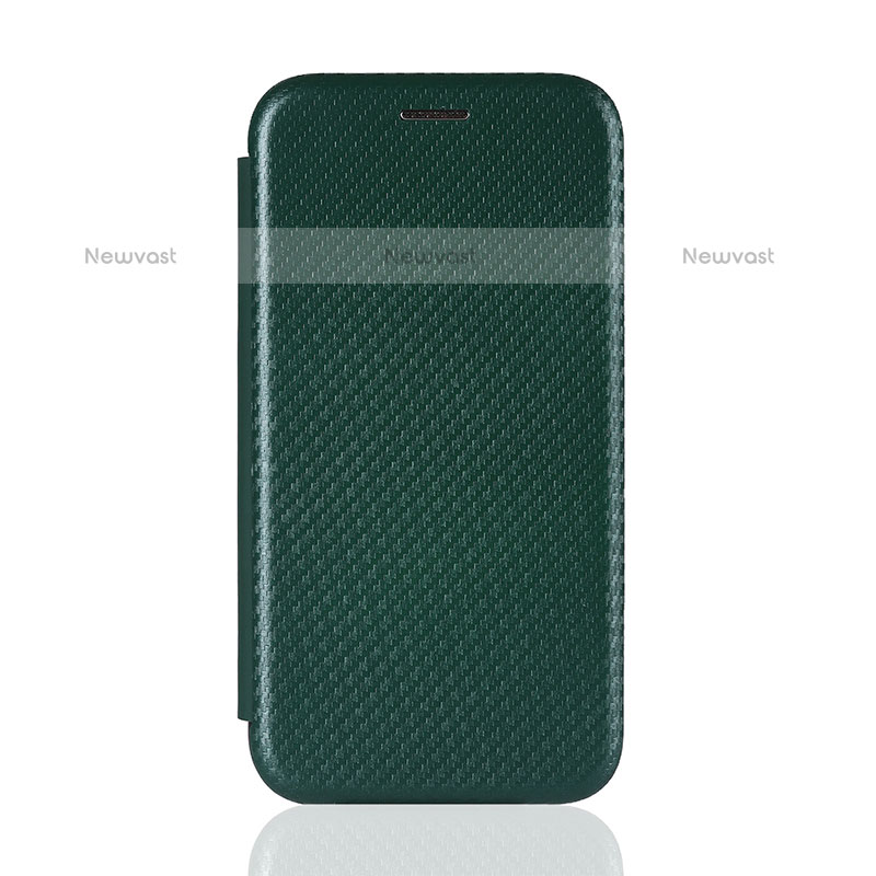 Leather Case Stands Flip Cover Holder L06Z for Samsung Galaxy M11 Green
