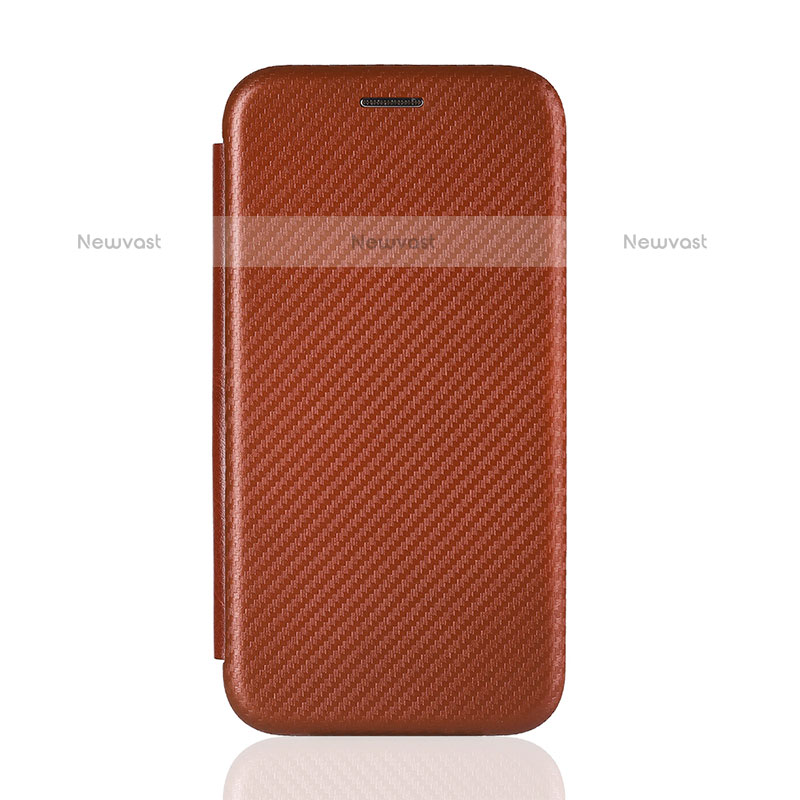 Leather Case Stands Flip Cover Holder L06Z for Samsung Galaxy XCover Pro Brown