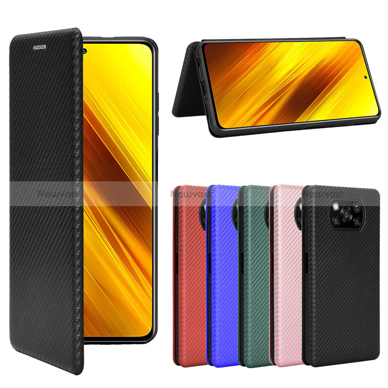 Leather Case Stands Flip Cover Holder L06Z for Xiaomi Poco X3 NFC