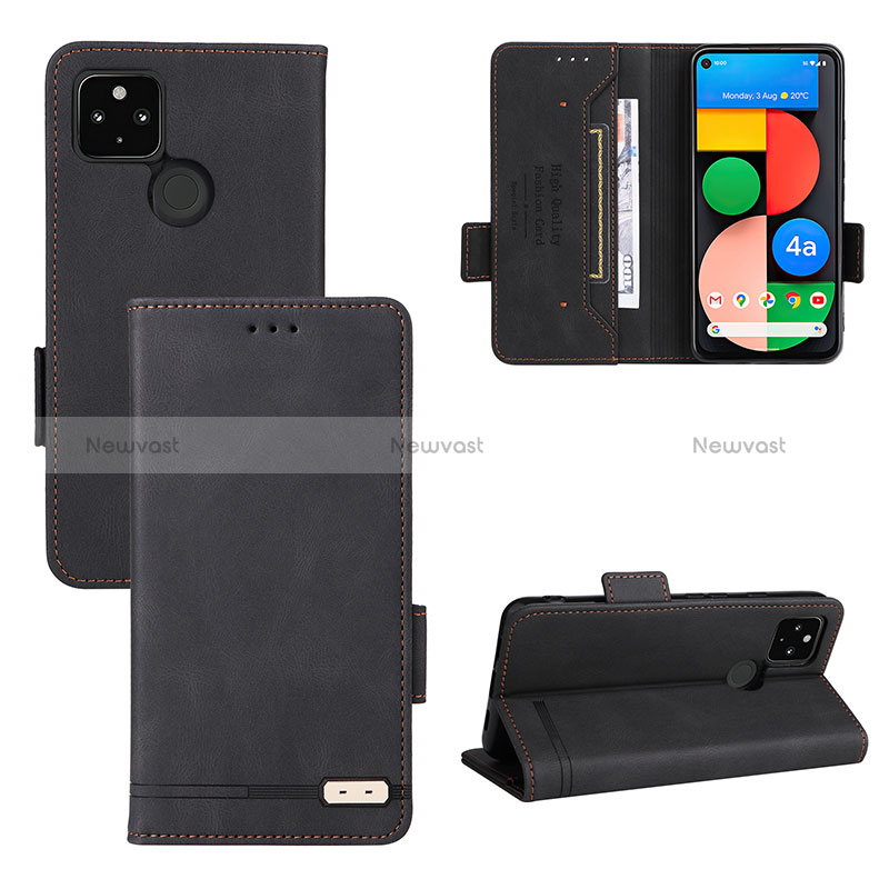 Leather Case Stands Flip Cover Holder L07Z for Google Pixel 4a 5G