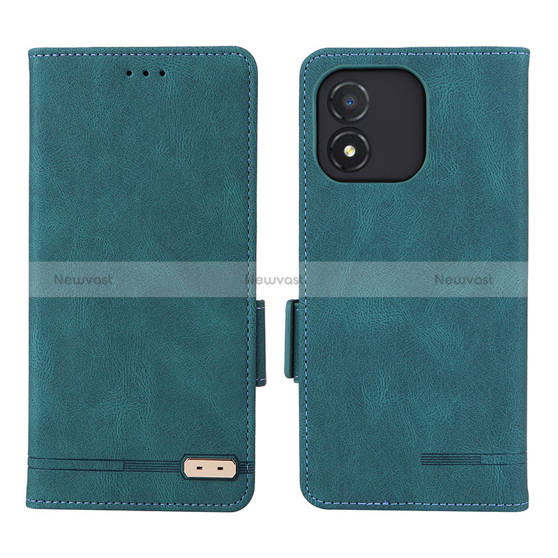 Leather Case Stands Flip Cover Holder L07Z for Huawei Honor X5 Green