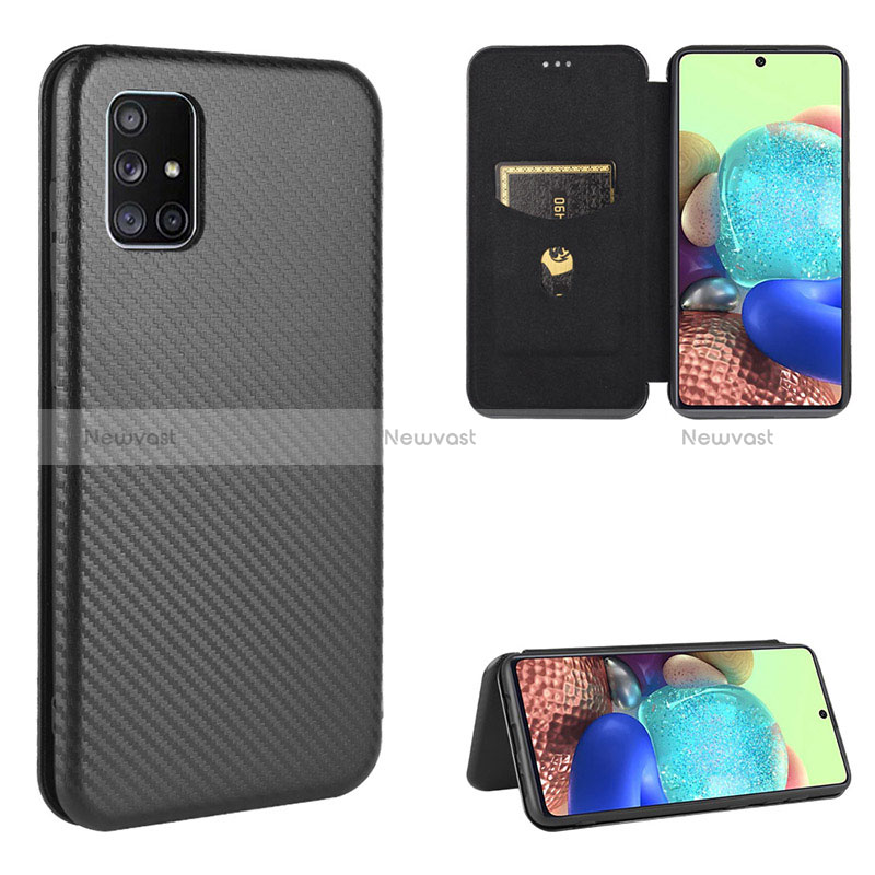 Leather Case Stands Flip Cover Holder L07Z for Samsung Galaxy A71 5G