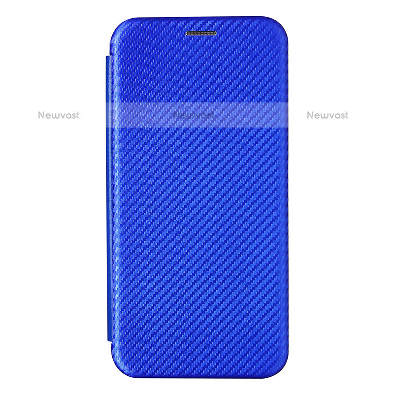 Leather Case Stands Flip Cover Holder L07Z for Samsung Galaxy Quantum2 5G Blue