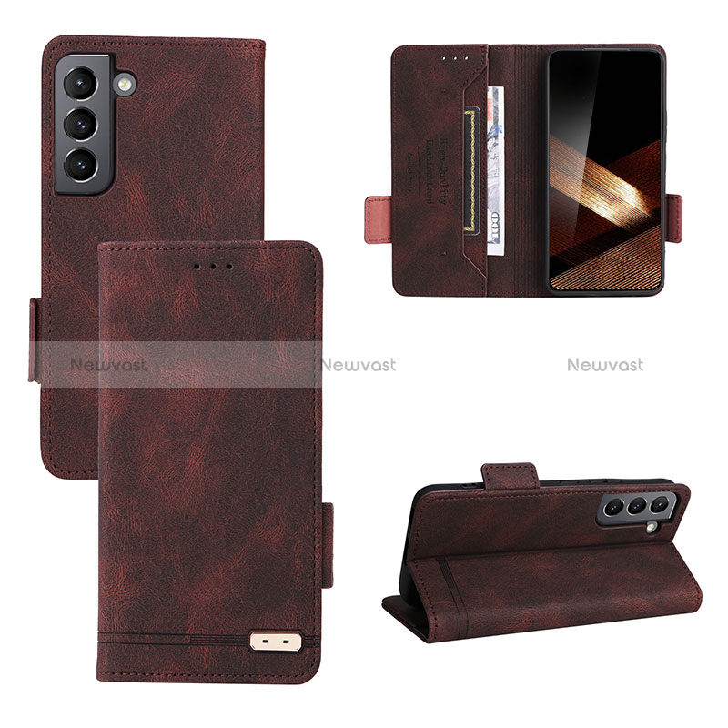 Leather Case Stands Flip Cover Holder L07Z for Samsung Galaxy S24 5G