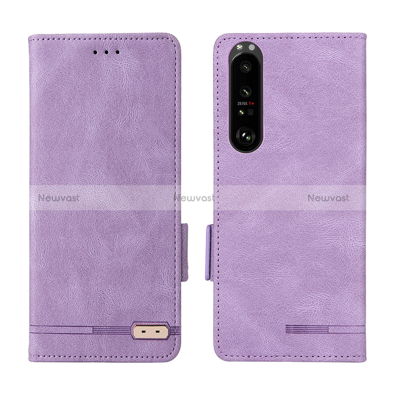 Leather Case Stands Flip Cover Holder L07Z for Sony Xperia 1 III